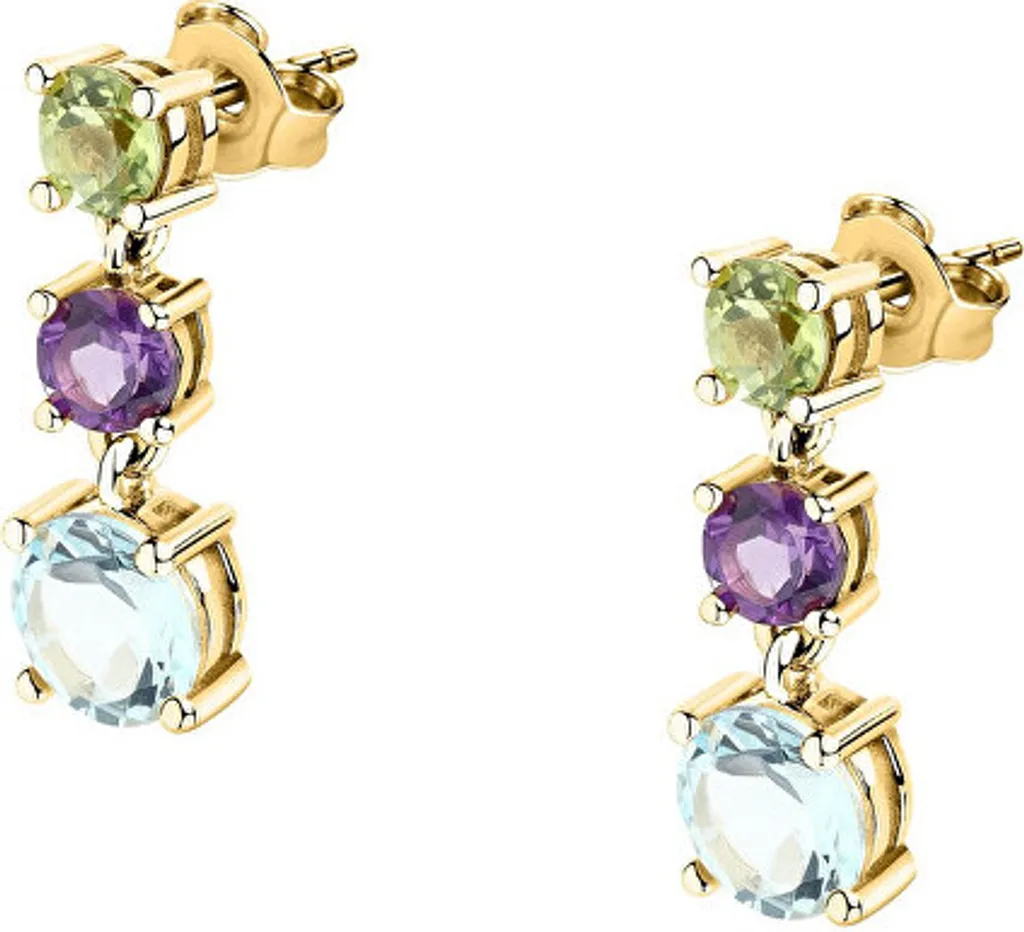 Boucles d'oreilles Tesori Eterni SAXN39 plaquées or et zircones