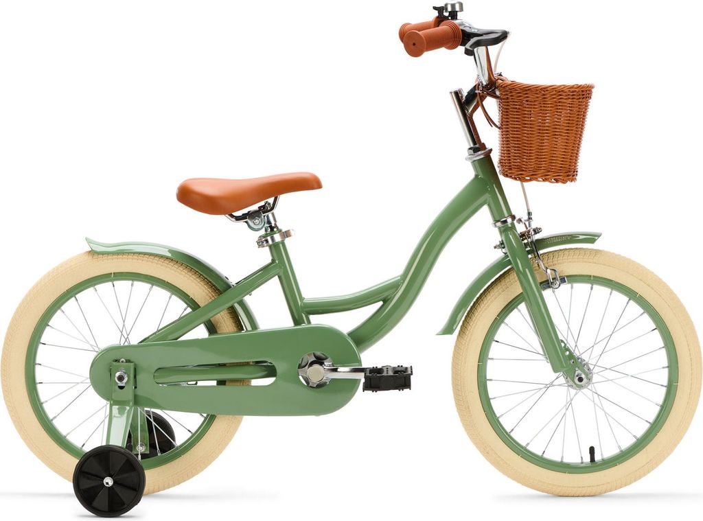Generation Blanco 16 Zoll Olivgrün – Kinderfahrrad mit Korb