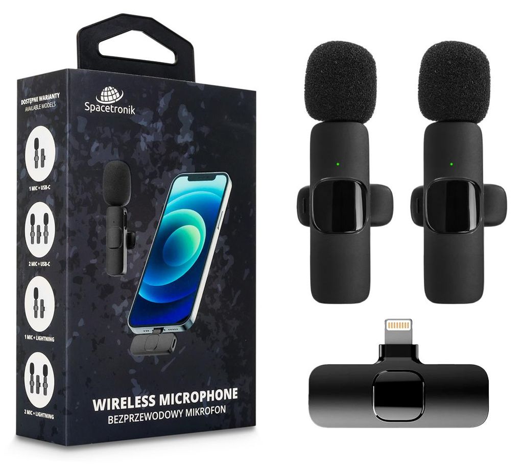 2x bezdrátový mikrofon iPhone Lightning IOS Obrázek produktu 
