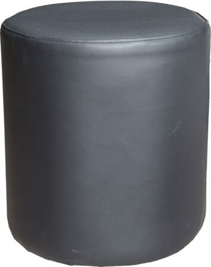 KEREK Klassischer Runder Hocker Schwarz, 38 cm Breite, 40 Produktbild 