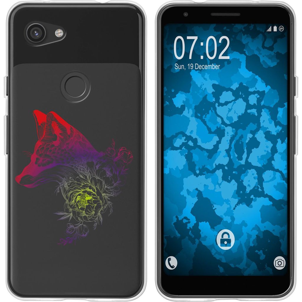 PhoneNatic Case kompatibel mit Google Pixel 3a XL Silikon-Hülle Floral Fuchs M1-5