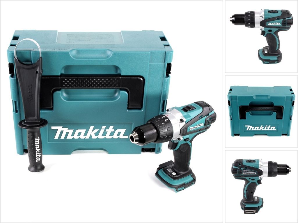 Makita DDF 458 ZJ 18V Akku Bohrschrauber 91 Nm Solo im Makpac ohne Akku und Ladegerät