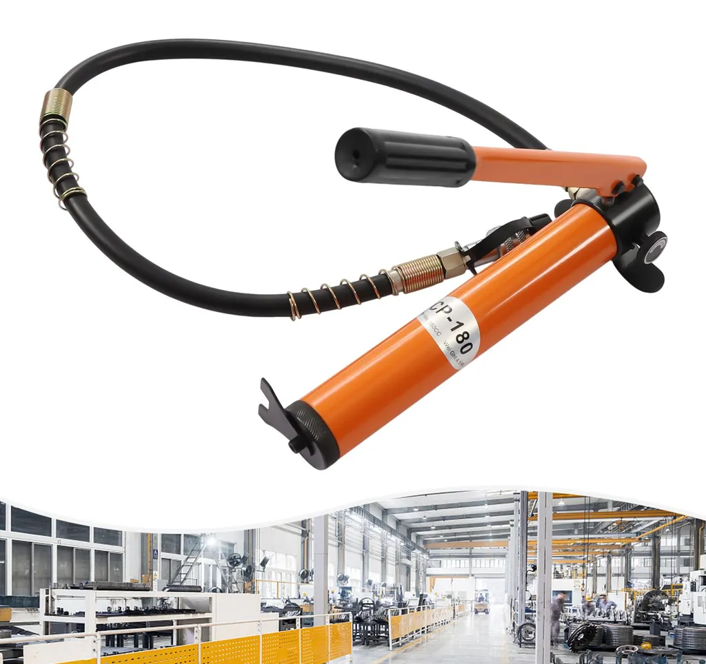 Pompe hydraulique manuelle compacte 10 tonnes orange pour levage - 2