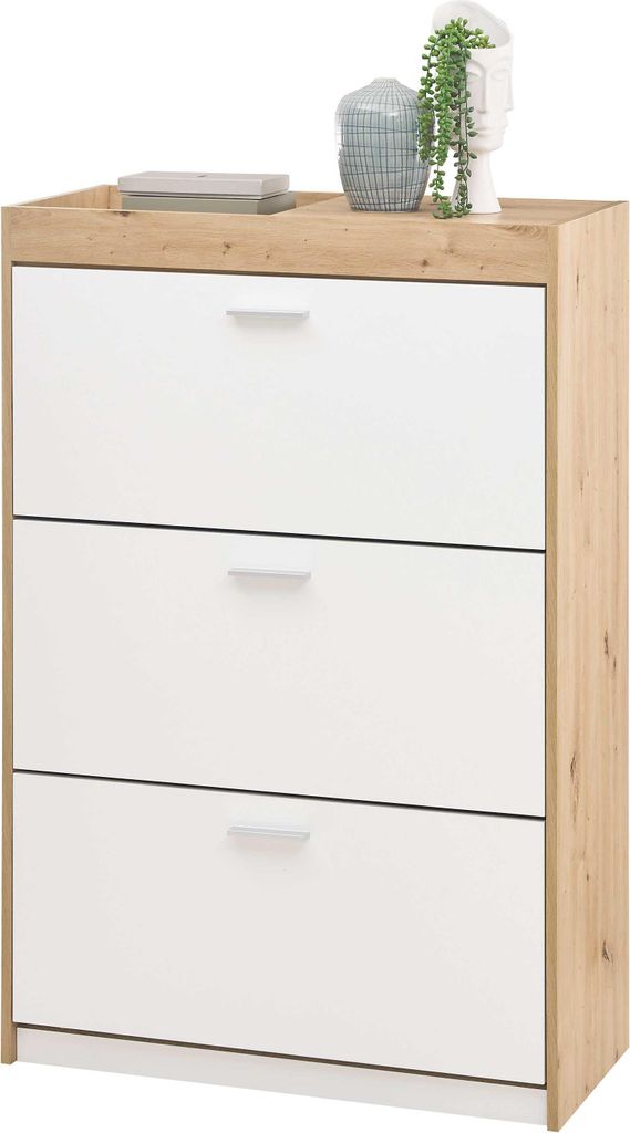 Schuhschrank Paris | 84 x 38 x 126 cm | Weiß