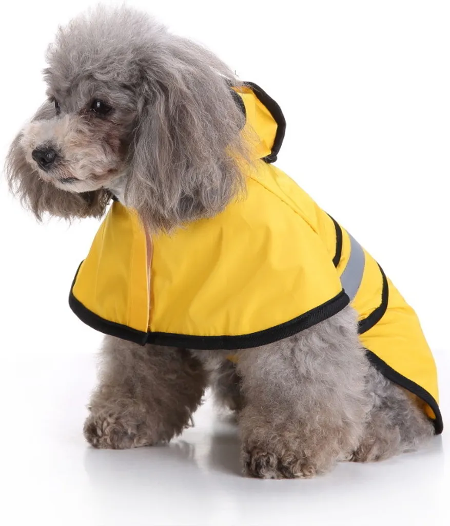 Impermeabile per cani di taglia grande Impermeabile per cani riflettente Abbigliamento per cani Mantello antipioggia, L