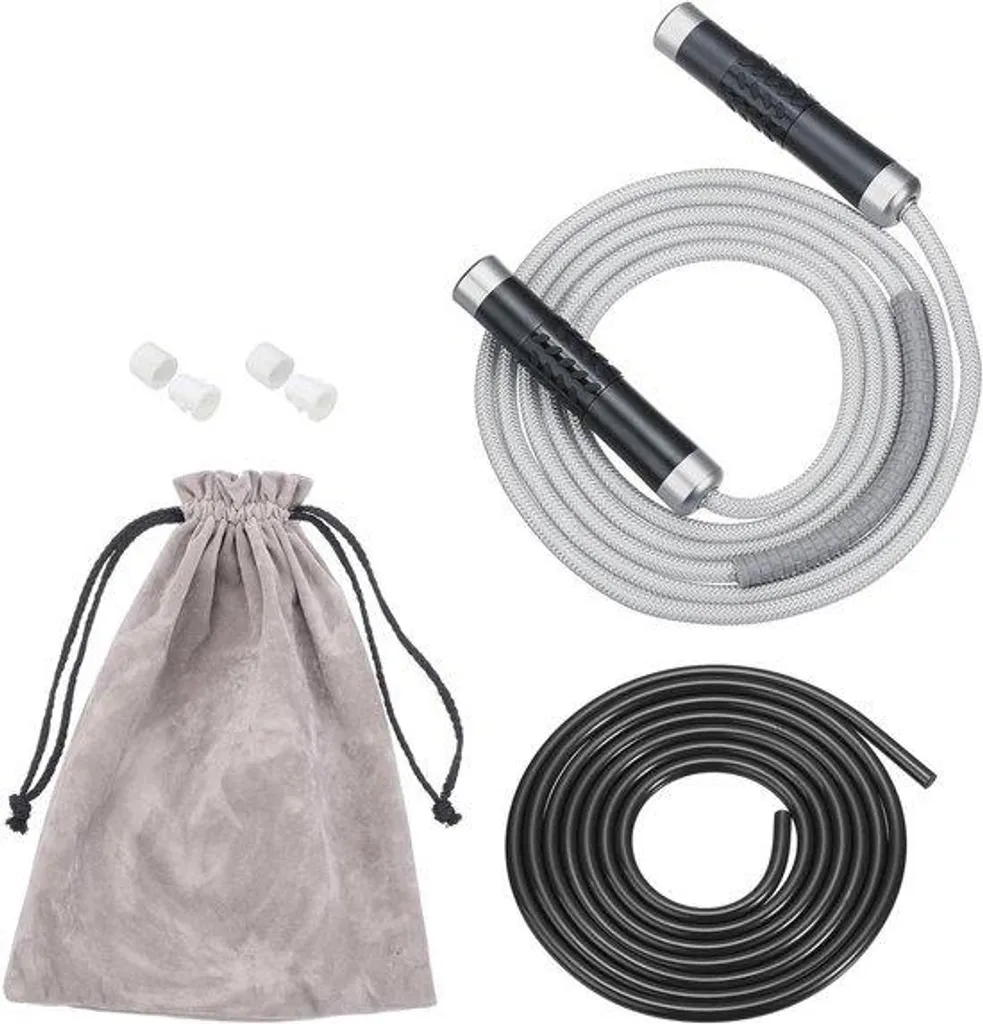 Corde à sauter lestée pour aérobic et fitness avec roulements à billes