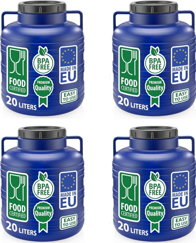 4er Set Weithalsfass Sauerkrautfass Fasssilage Regen Fass Produktbild 