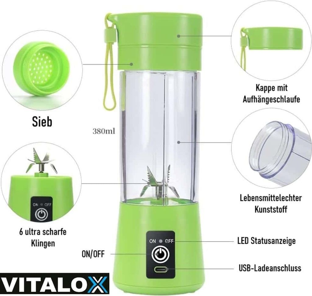 VITALOX Elektrický Smoothie Maker Stand Mixer Mini Mixer Obrázok produktu 6