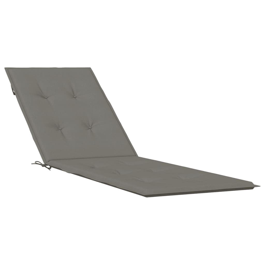 Liegestuhl-Auflage Melange Dunkelgrau (75+105) x 50 x 4 cm Stoff