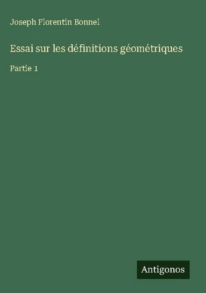 Versuch über geometrische Definitionen