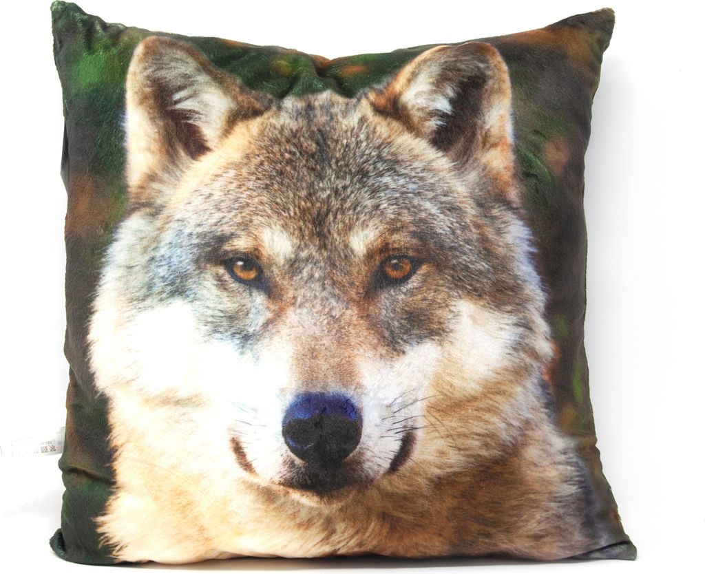 Stoffkissen - Wolf - 35x35