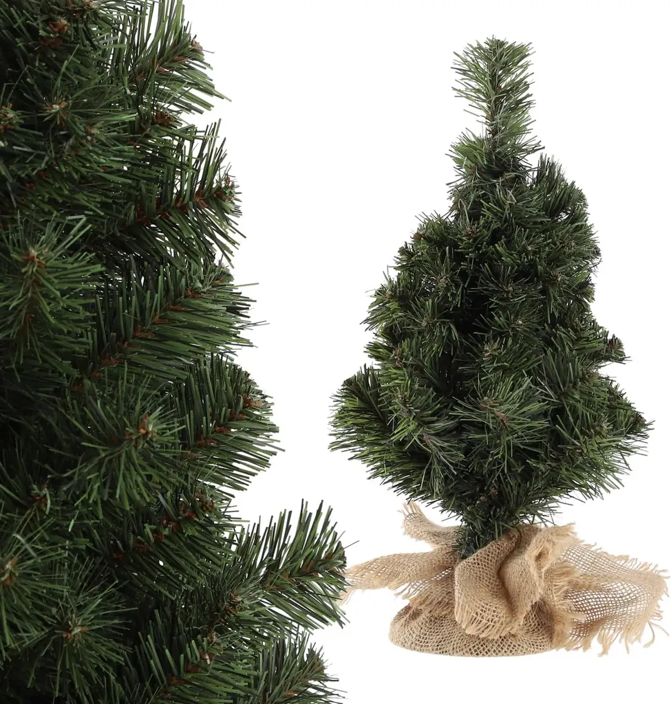 Sapin de Noël de Table non Électrique Mini Format Vert Qualité Durable