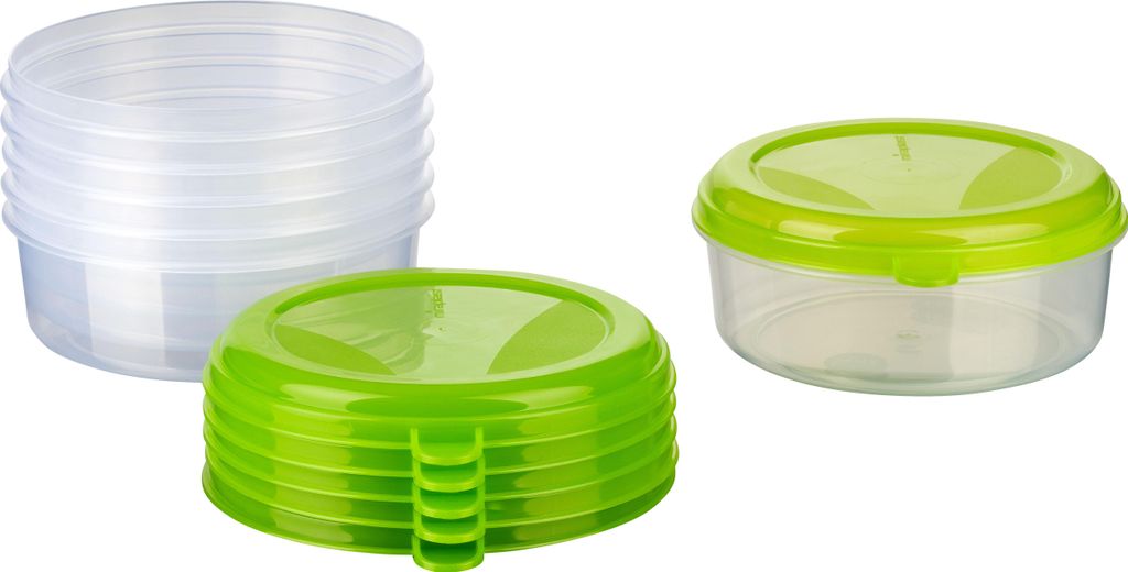 MiraHome Vorratsdosen Sets verschiedene Größen rund/quadratisch grün – Vorratsdosen mit Deckel Luftdicht – Gefrierdosen für Mealprep & Küche