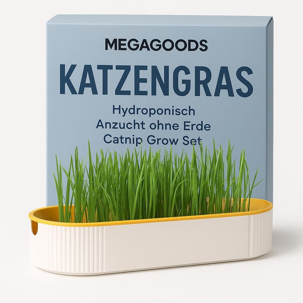 Katzengras Box hydroponisch Anzucht ohne Erde Catnip Grow Set DE.