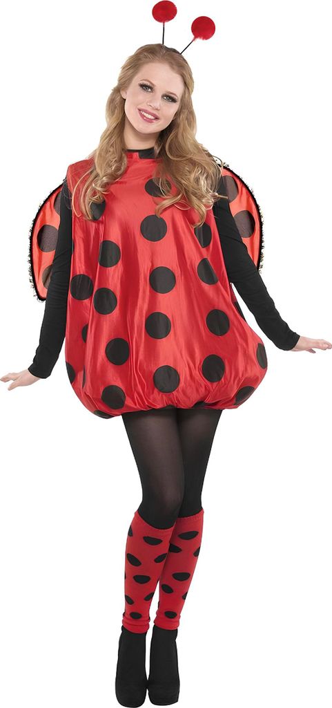 Marienkäferkostüm für Damen rot schwarz - M / L Produktbild 