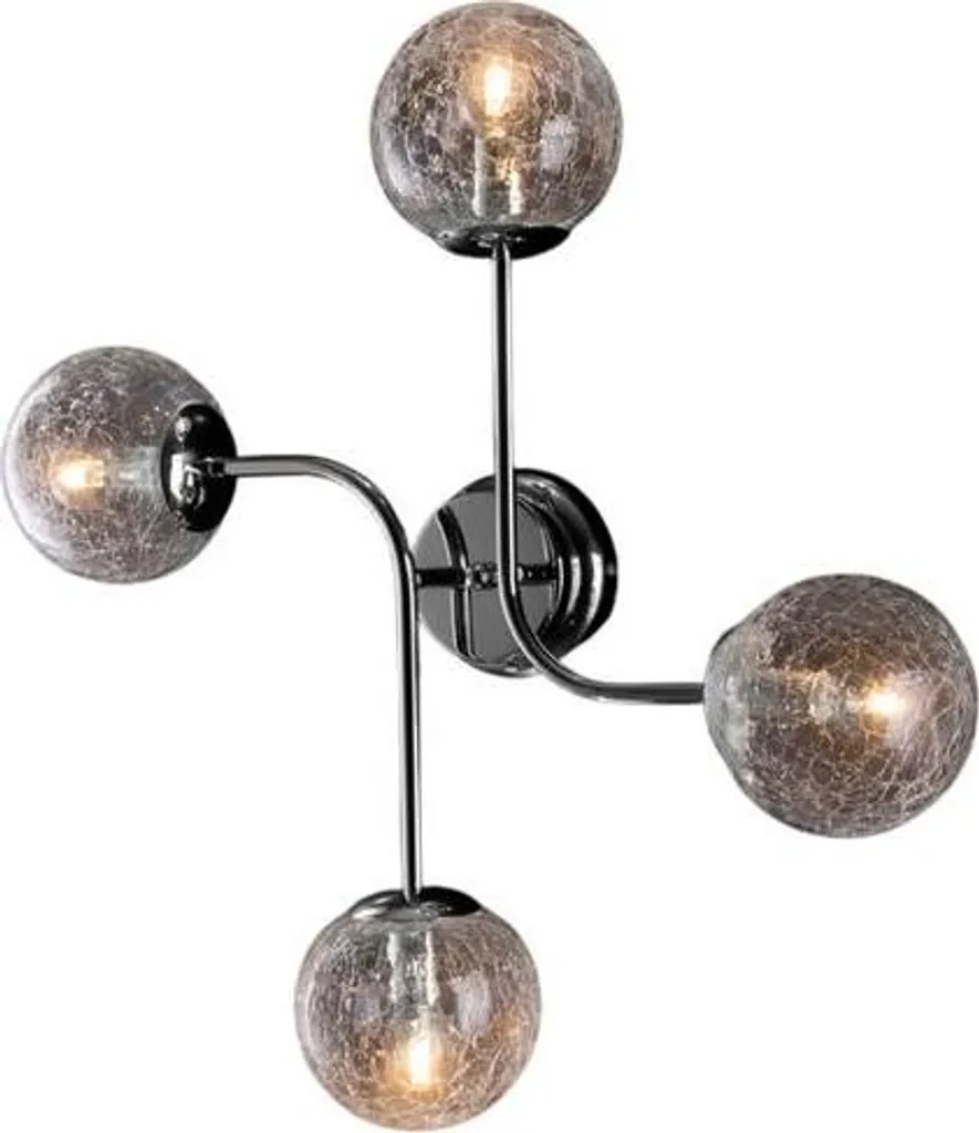 Ikarus Plafonnier en fer chromé poli 4 lumières L.63x59 BL213-PL4-CR