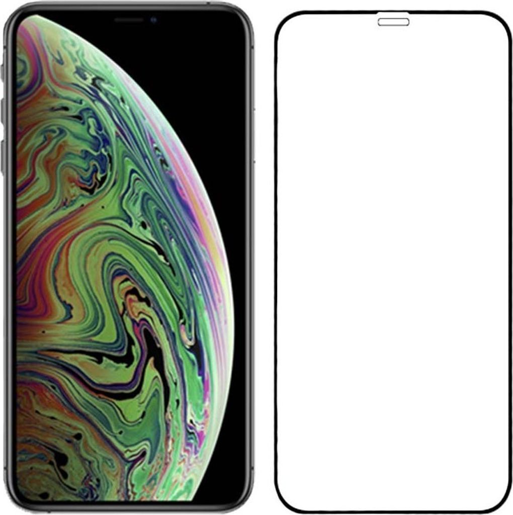 Smartphonica iPhone Xs Max volle Abdeckung gehärtetem Glas Bildschirmschutz mit abgerundeten Ecken