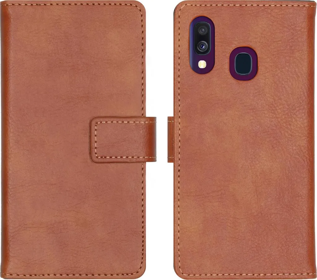 Cover Samsung A40 Marrone iMoshion - Custodia Portafoglio Elegante