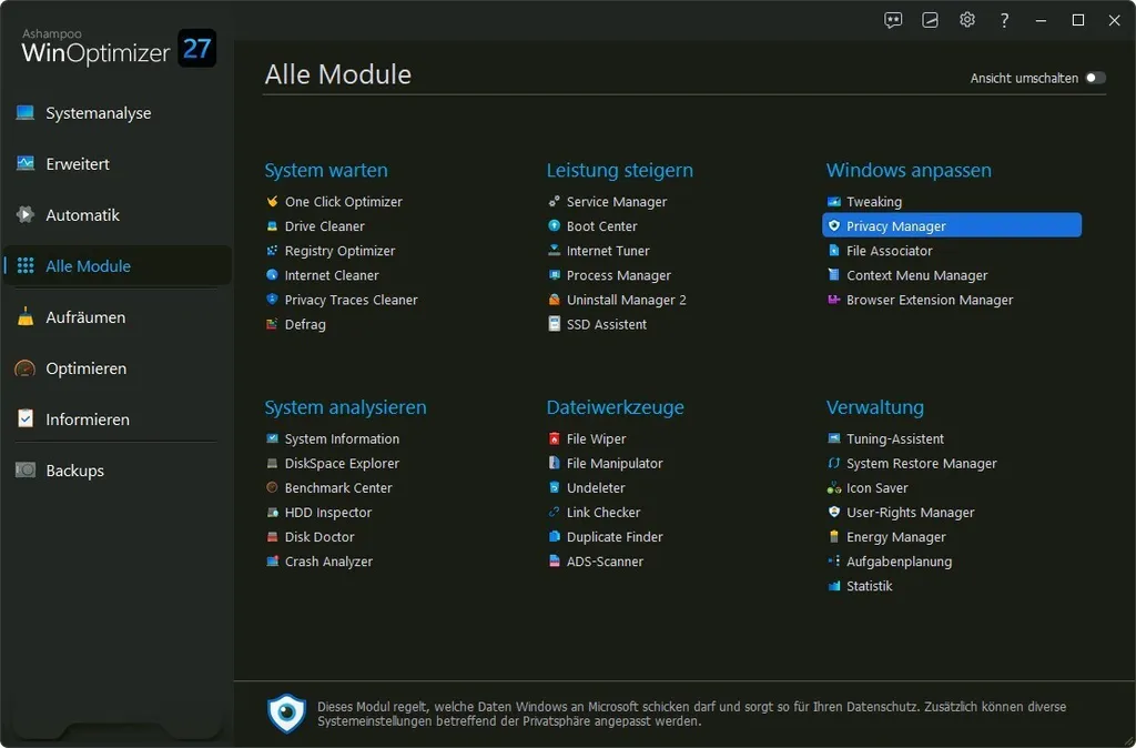 Ashampoo WinOptimizer 27 Licence Permanente 1 PC - Optimisation Windows
