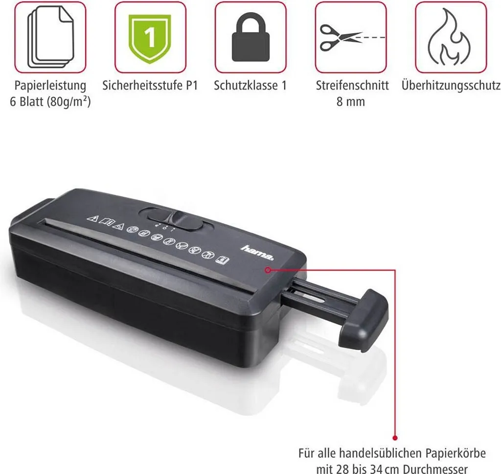 Hama Mini S6: Il Distruggidocumenti Compatto per Casa e Home Office