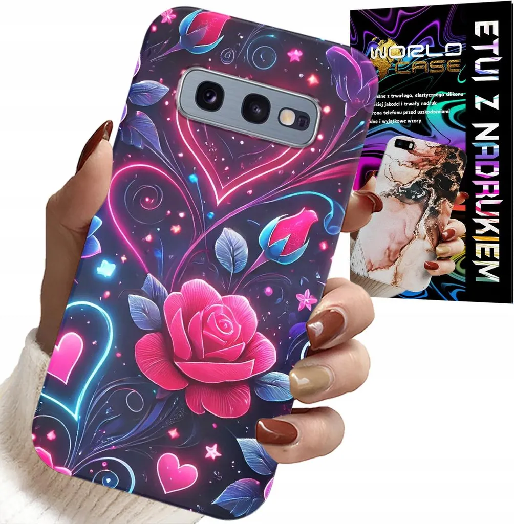 Idea Regalo Samsung S10E | Cover Rosa Cuore + Pellicola Protettiva