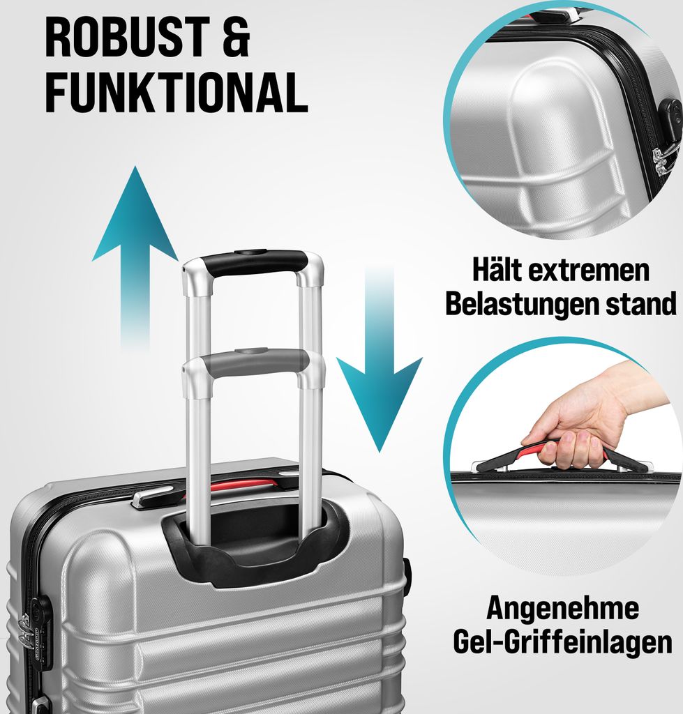 MONZANA® 4tlg Kofferset Schloss Wäsche Organizer Produktbild 