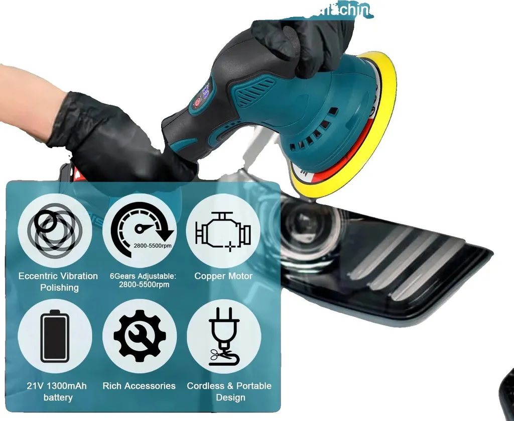 Polisseuse Voiture Rechargeable 21V - 6 Vitesses pour Carrosserie