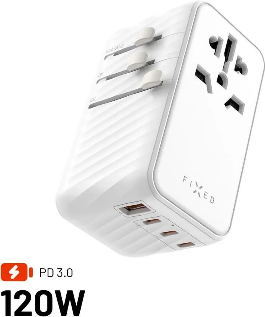 Chargeur Rapide 120W FIXE Voyager GaN PD Multi-Ports pour MacBook et iPhone