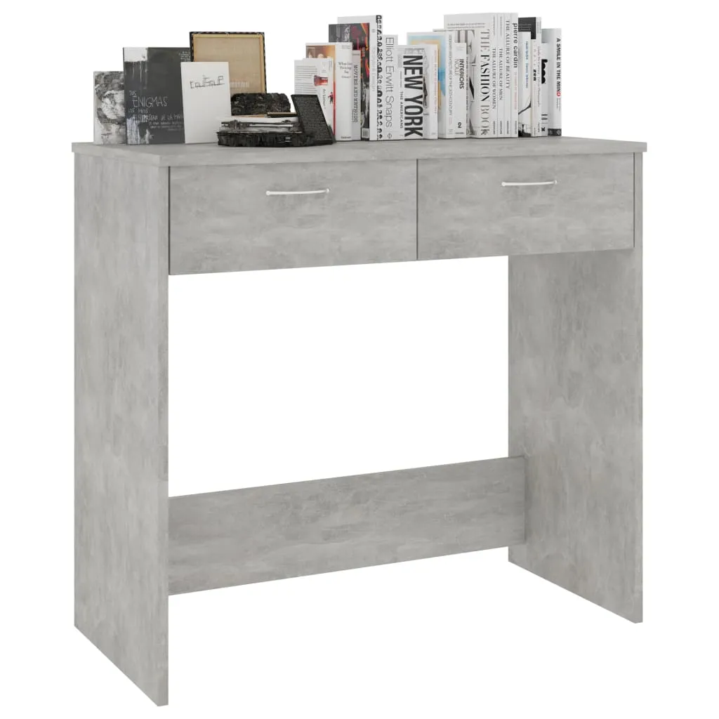 Scrivania d'Arredo vidaXL 80x40x75 cm Grigio Cemento - Look Industrial - 11