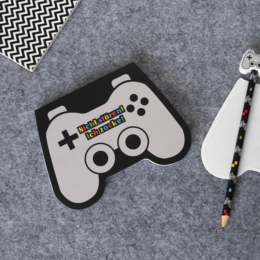 Sheepworld Block Zocken, im Gamecontroller-Design, 40 Abreißblätter mit Controller-Druck, 11x14,5 cm