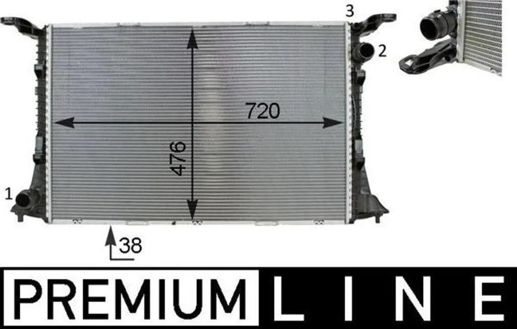 Radiateur moteur pour AUDI A6 Avant C7 : Remplacez votre pièce usée MAHLE