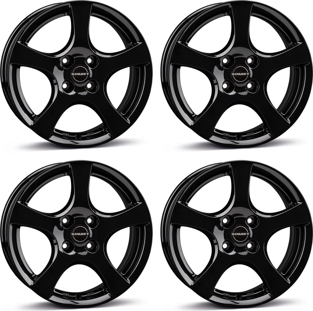 4 Borbet Felgen F 6.0x15 ET35 4x100 SW für Mazda 2 323 323S Demio MX-5 4x100 SW für Mazda 2 323 323S Demio MX-5 Aluräder