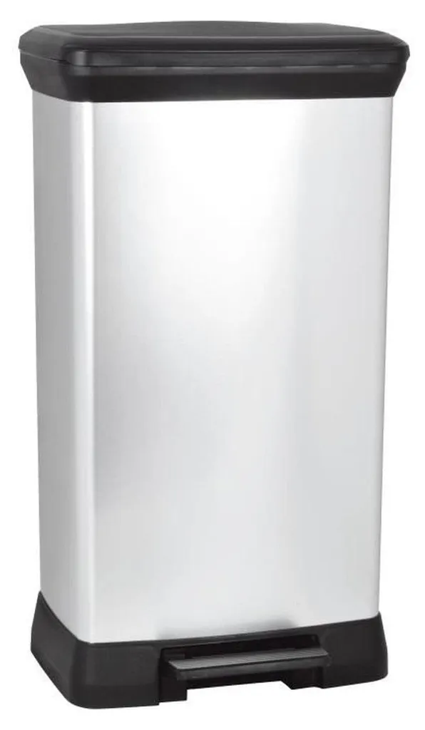 Poubelle Curver Deco Bin 50L Argent : Finies les Traces et la Rouille