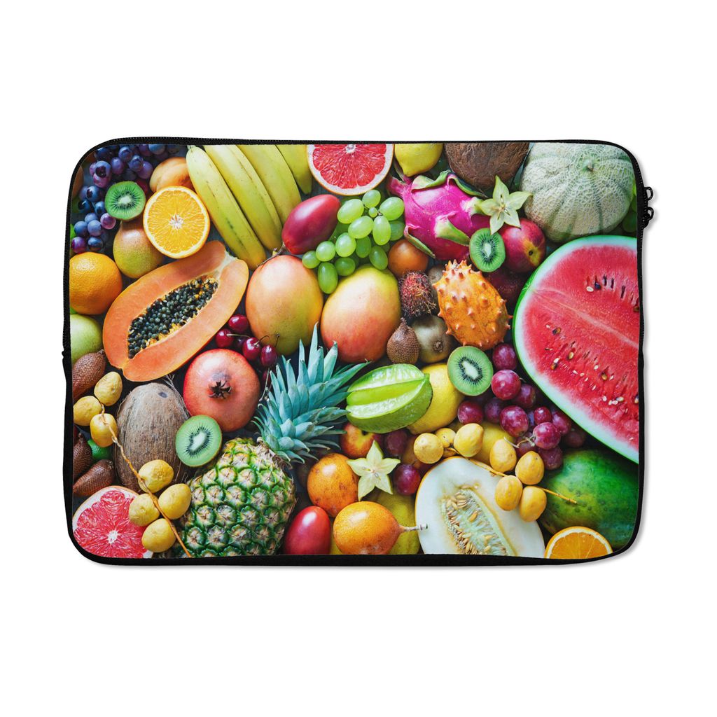 MuchoWow Laptop Hülle 13 Zoll Obst - Ananas - Tropisch Laptoptasche - Laptophülle - Sleeve - Rundumschutz