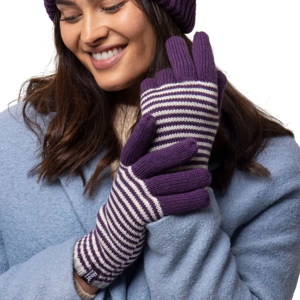 Guanti Heat Holders BSGH722MLPUR OSLO LADIES STRIPE GLOVES PURPLE M/L Guanti HEAT HOLDERS Oslo da donna M-L
