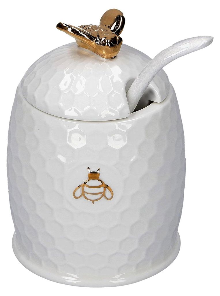 Porcellana Aperegina ORO Zuckerdose mit Löffel, 4 x 2,5 GB