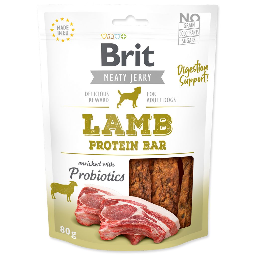 Maškrta pre psov Brit Care Jerky Lamb Protein Bar 80 g Obrázok produktu 