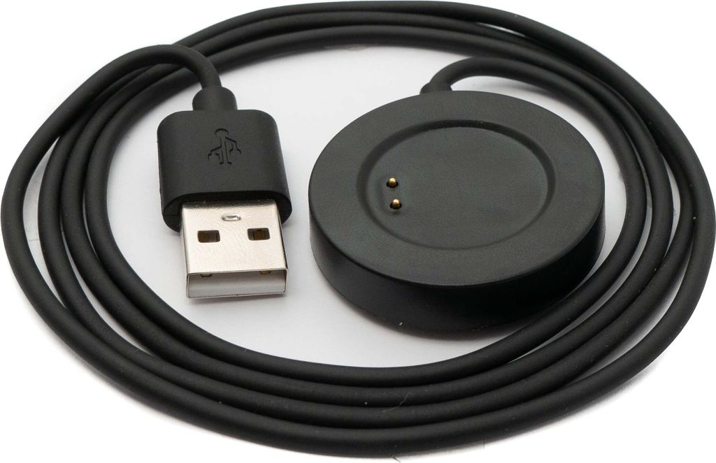 SYSTEM-S USB 2.0 Kabel 100 cm Ladestation für Realme Watch 2 Watch Pro Smartwatch Schwarz