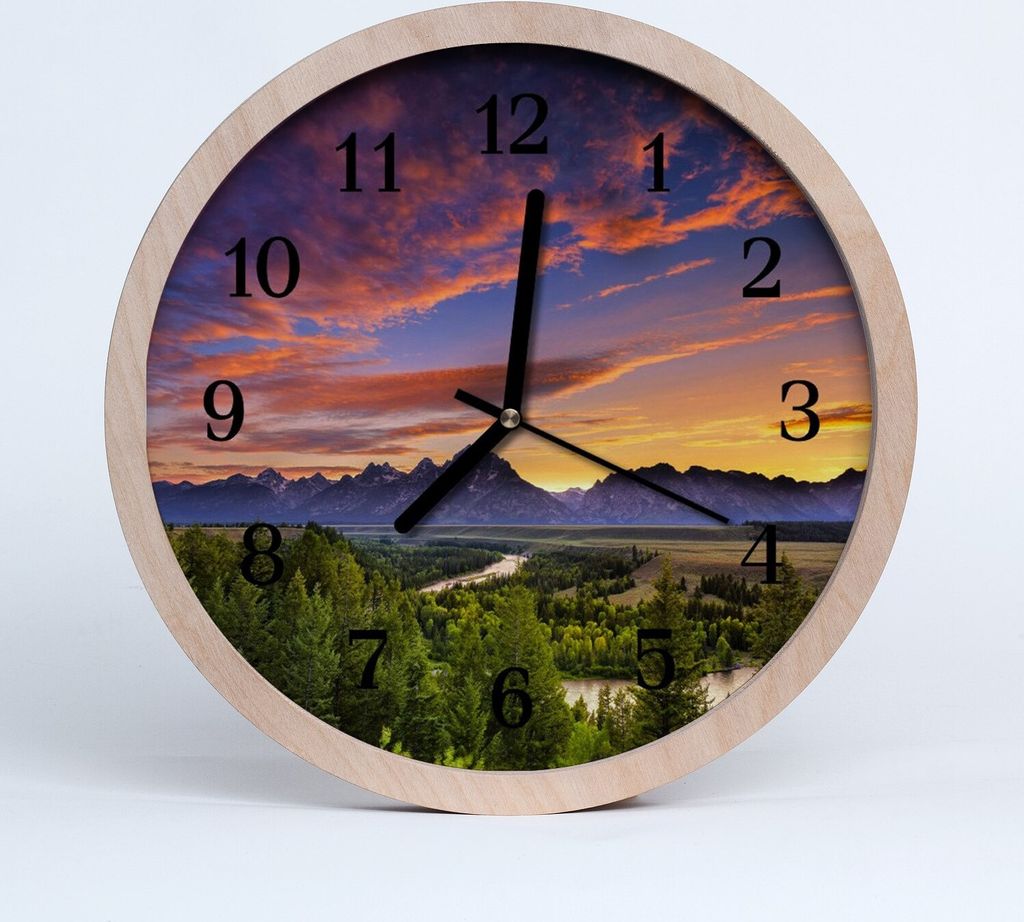 Holzuhr 30fi cm wanduhr - Landschaft Landschaft