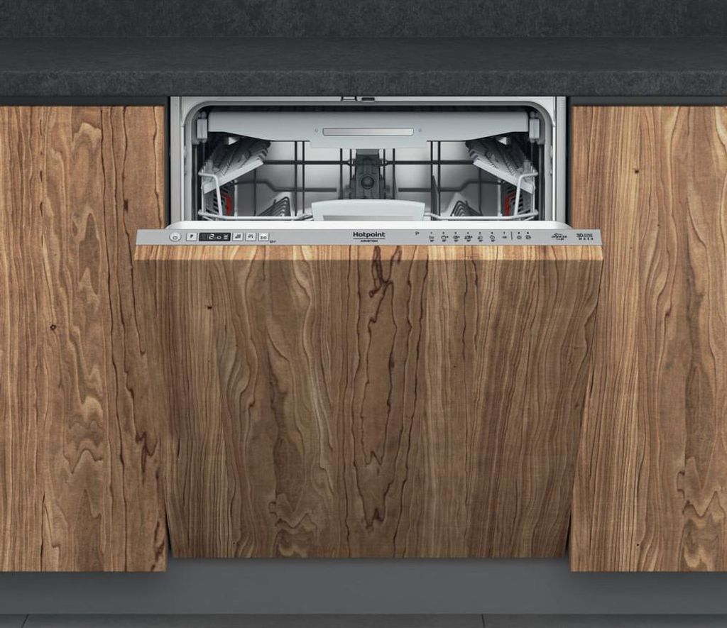 Hotpoint HA6IA14BN7A0, Voll integriert, Standardgröße (60 cm), Edelstahl, Tasten, 1,3 m, 1,55 m