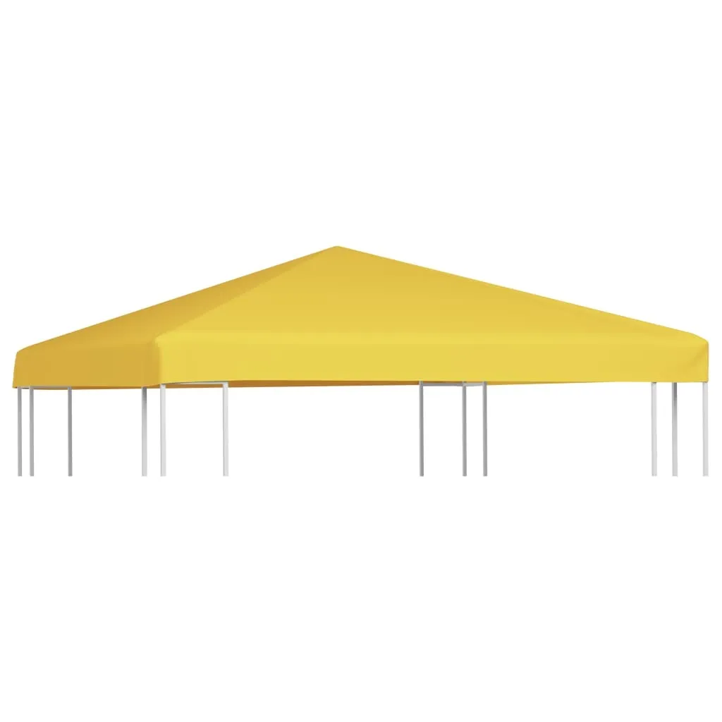 Toit de Tonnelle Imperméable 3x3m Jaune - Tissu 270g/m² avec Enduit PVC
