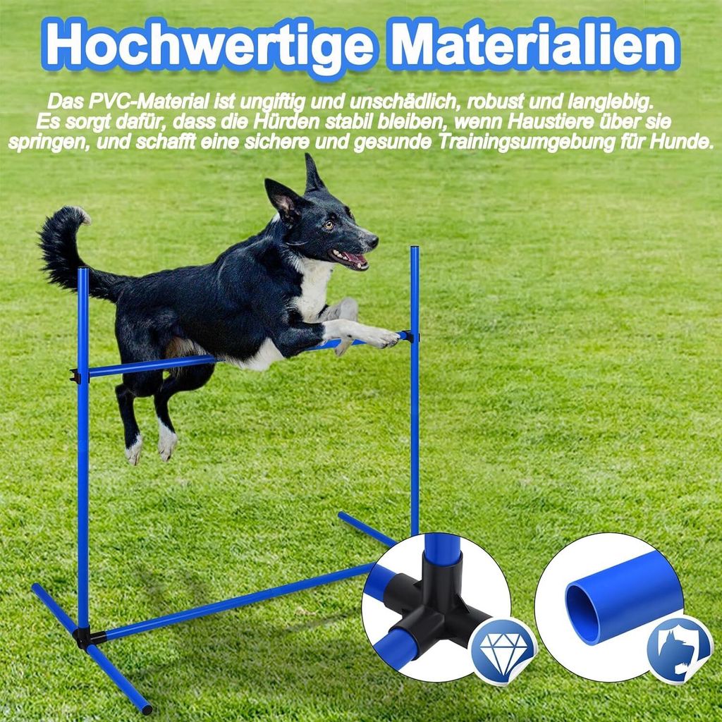 Sessamen-LP Agility Hürdenset Slalom Stangen Sprungstangen Produktbild 3