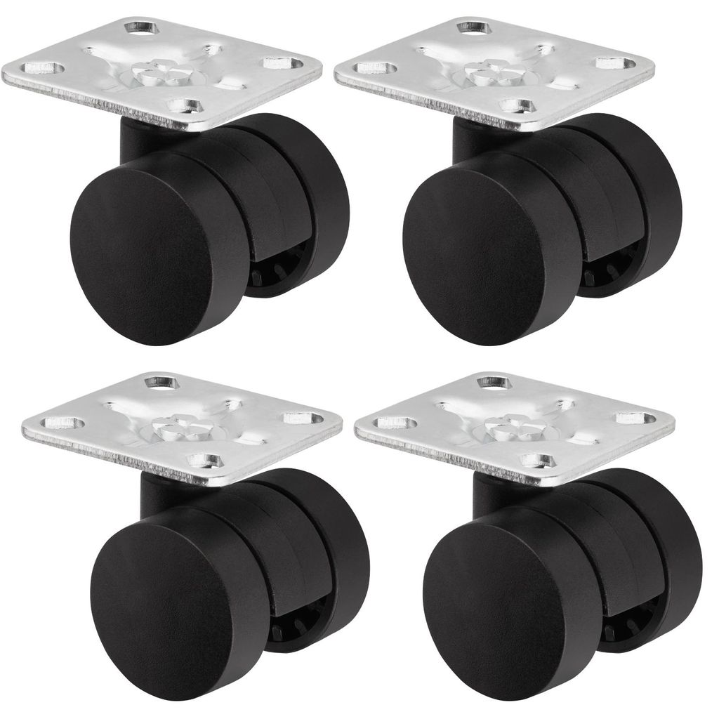 SOTECH Möbelrolle AACHEN Ø 35 mm schwarz – ohne Bremse, Produktbild 