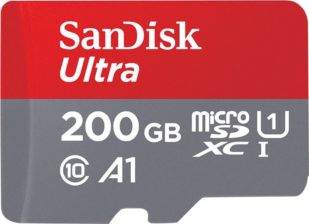 SanDisk Ultra, 200 GB, MicroSDXC, Klasse 10, UHS-I, 100 Produktbild 