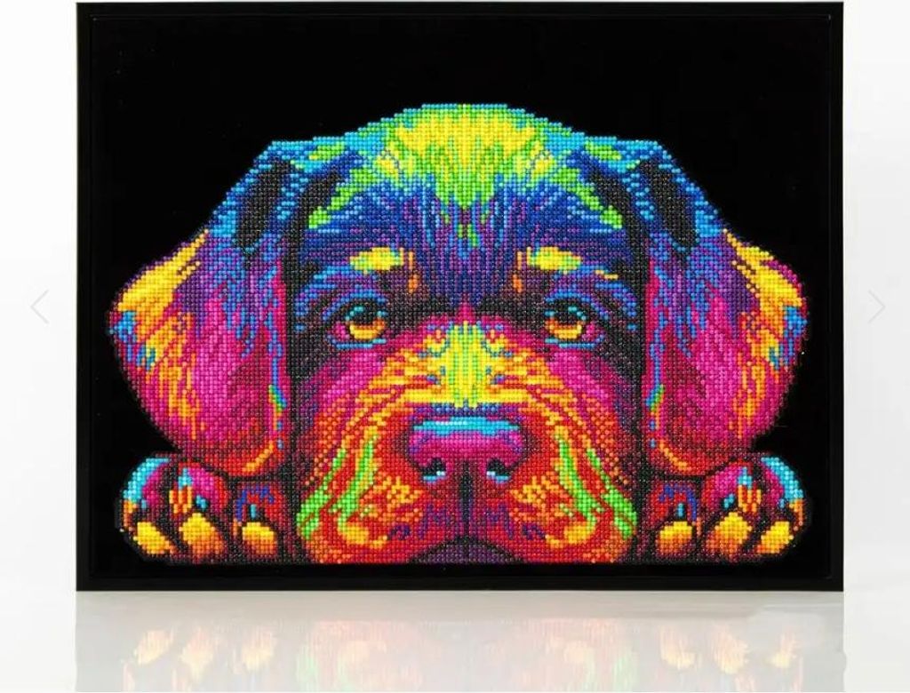 Diamond Painting Neon Hundewelpen