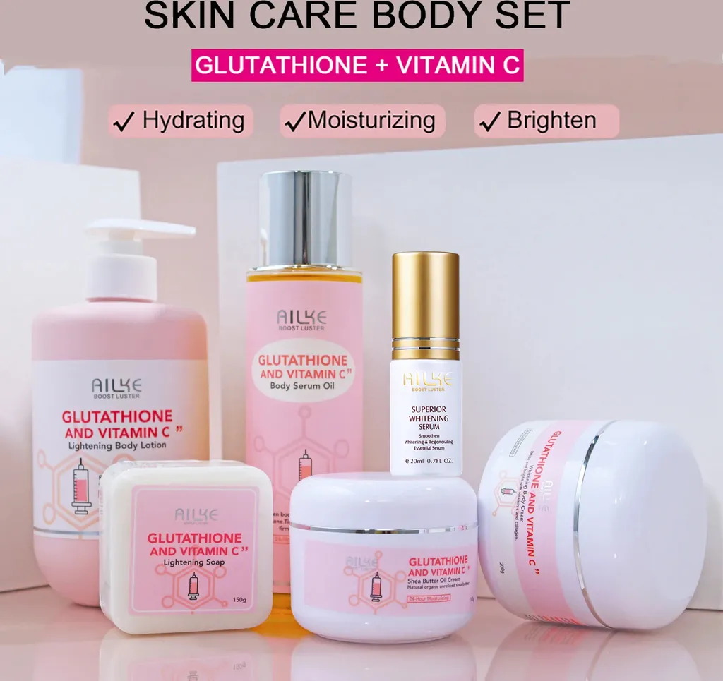 glutathione et vitamine c Routine Éclaircissante 6-en-1 Glutathion Vitamine C - Soin Complet Visage