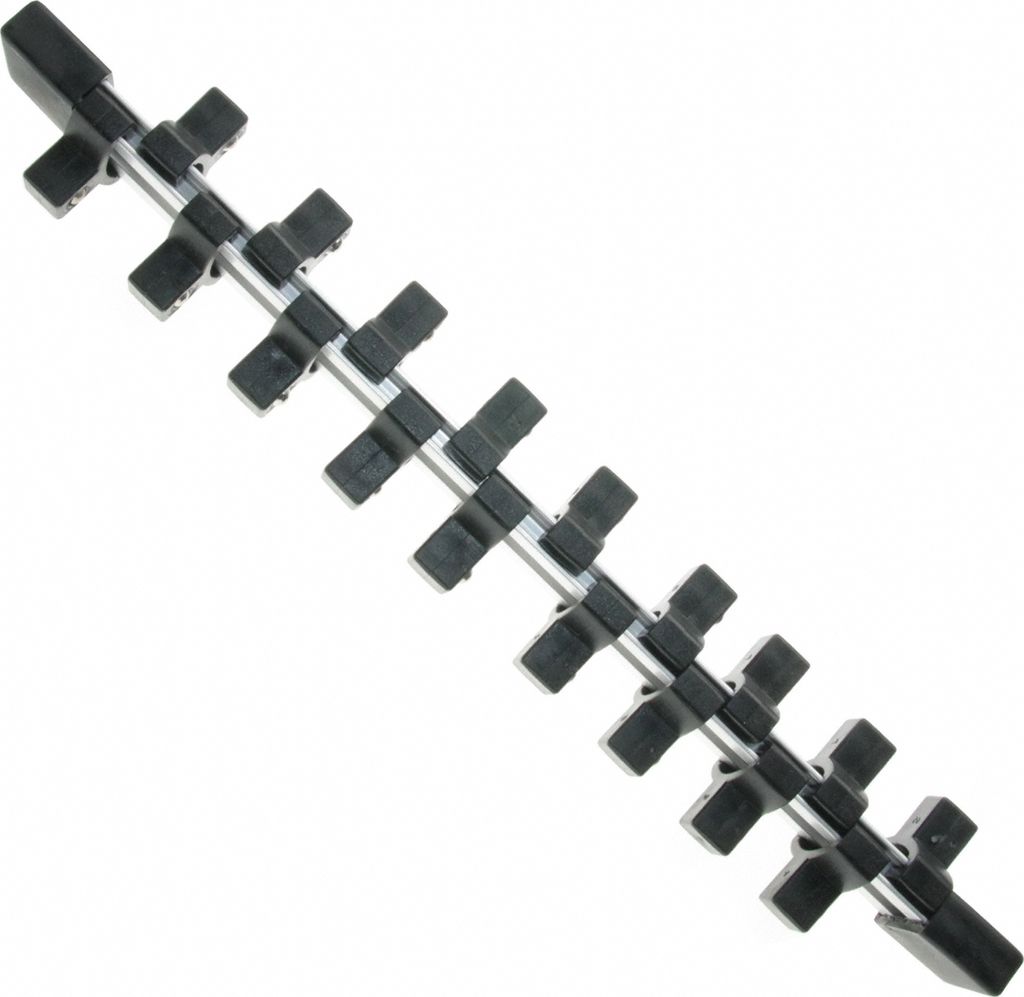 250mm Aufsteckschiene Klemmleiste Aufsteckleiste doppelseitig 18 Clips 3/8" Nuss