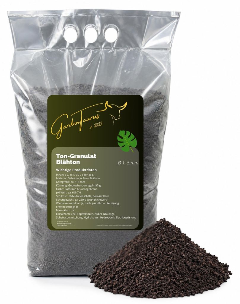 Ton-Granulat Blähton 15 ltr Multisubstrat Gärtnerqualität Ø Produktbild  KI-generiertes Bild