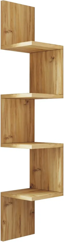 Étagère de rangement murale design moderne 117 cm coloris bois clair
