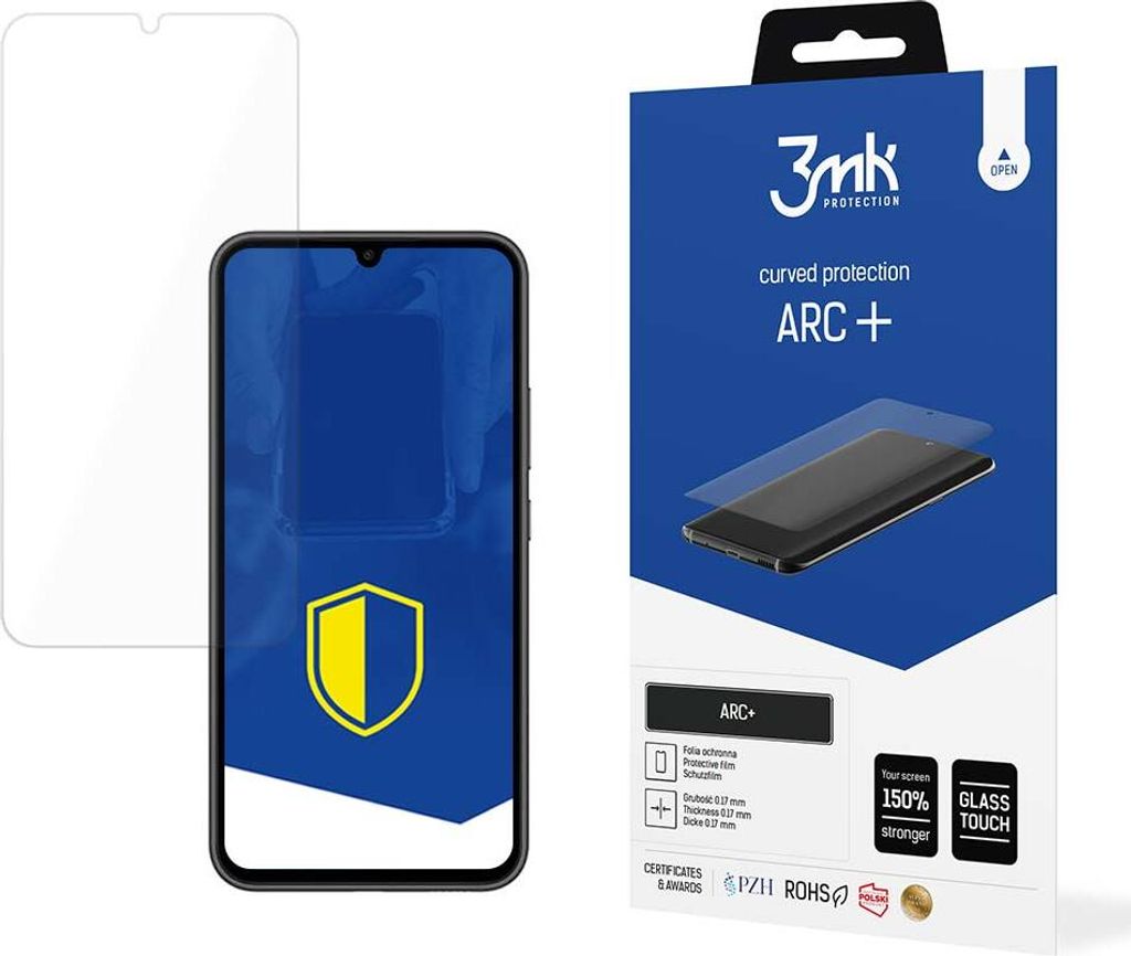 3mk Display Schutzfolie ARC+ für Samsung Galaxy A34 5G 0,17mm Self-Heal (2 Stück)